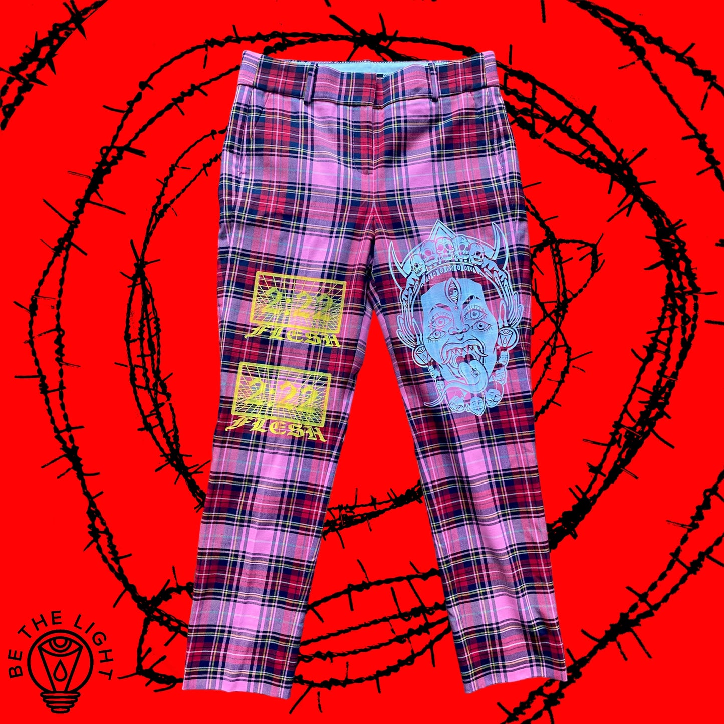 Pink Plaid Kali Pants