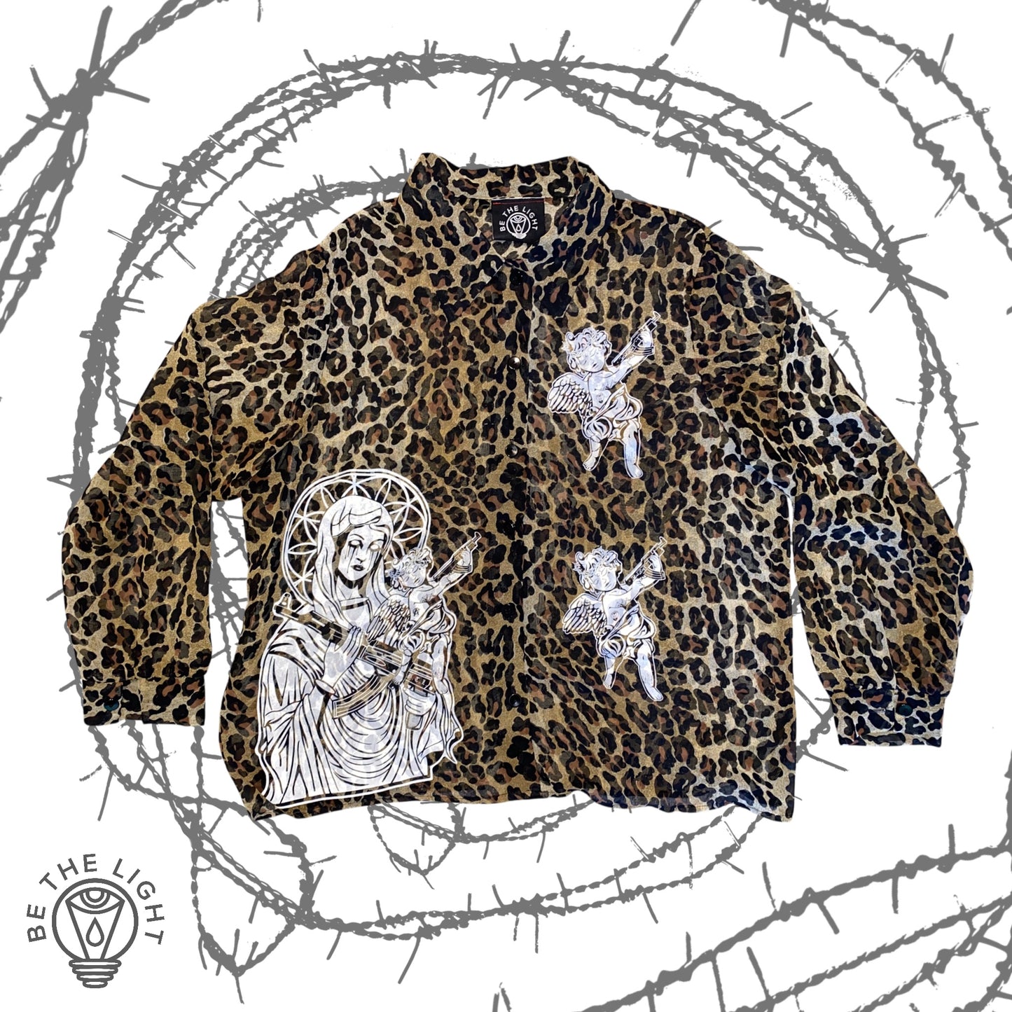 Leopard button up