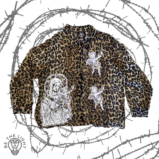 Leopard button up