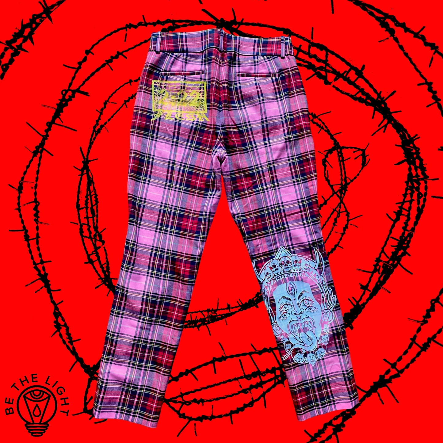 Pink Plaid Kali Pants