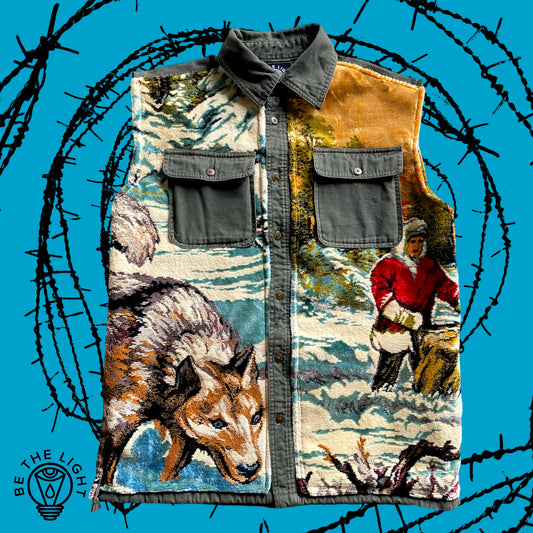 “Wolf pack” Flannel Vest