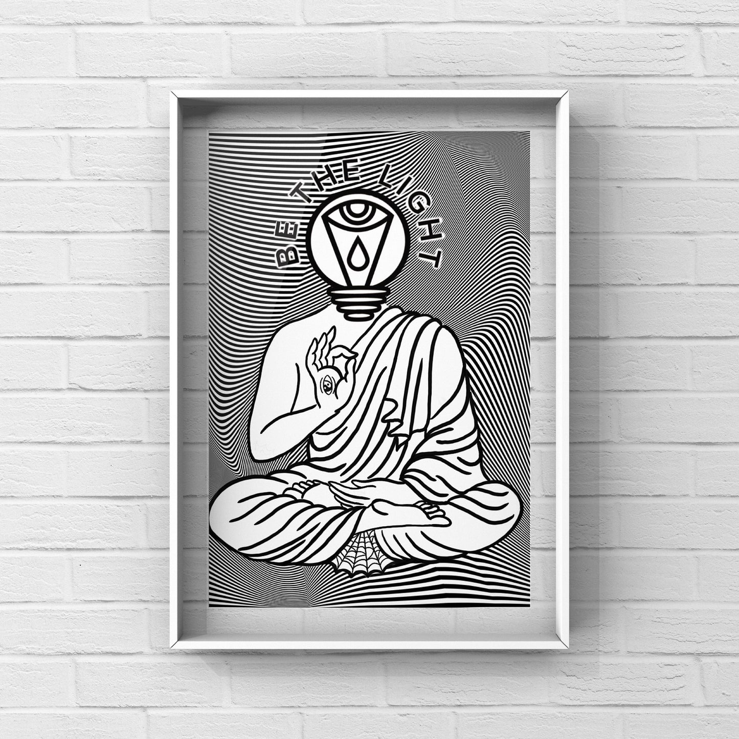 Optical Lotus Pose Print
