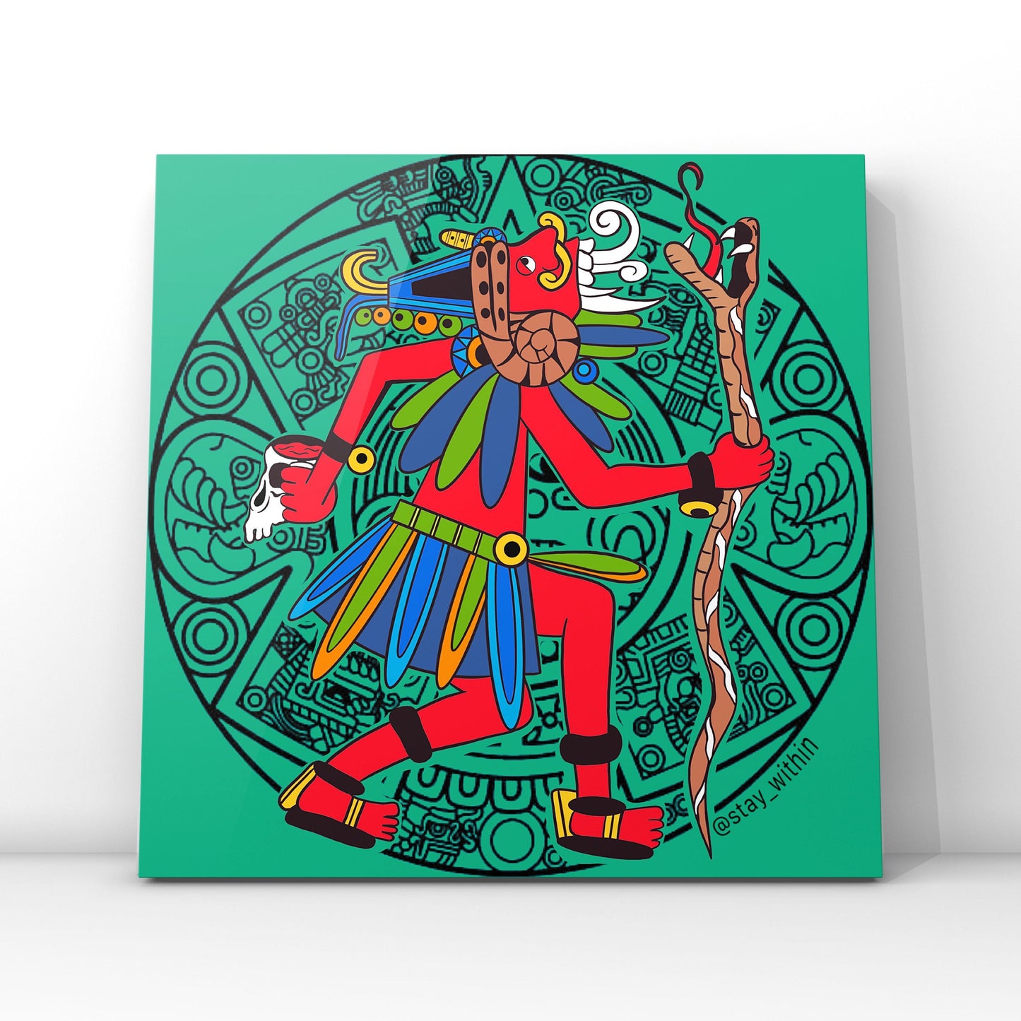 Aztec God Huītzioōpōchtli Print