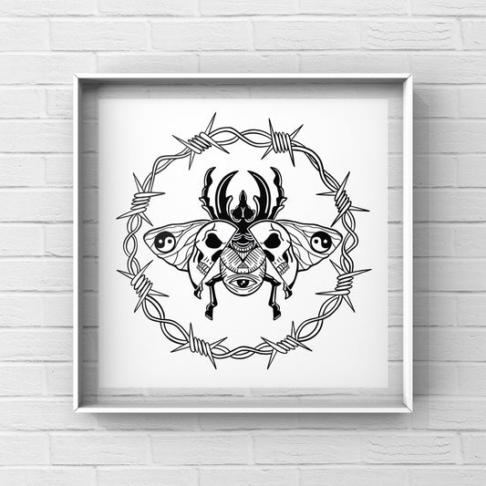 Sacred Scarab Beetle Print
