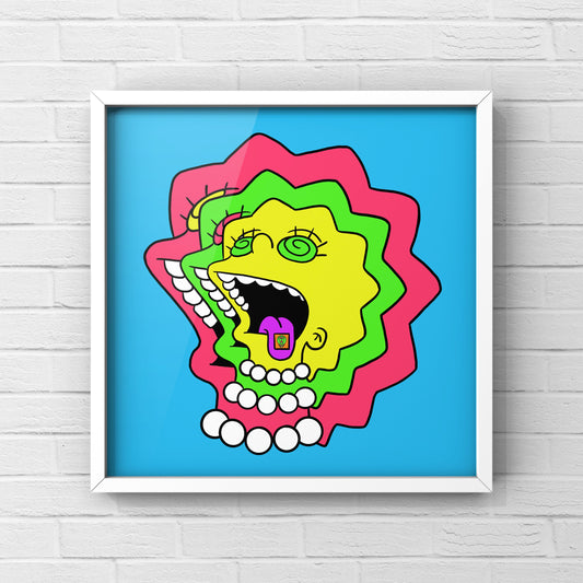 Trippy Lisa Simpson Print