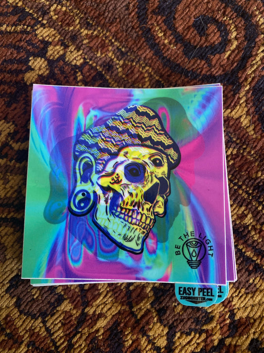 Vaporwave Skull Sticker