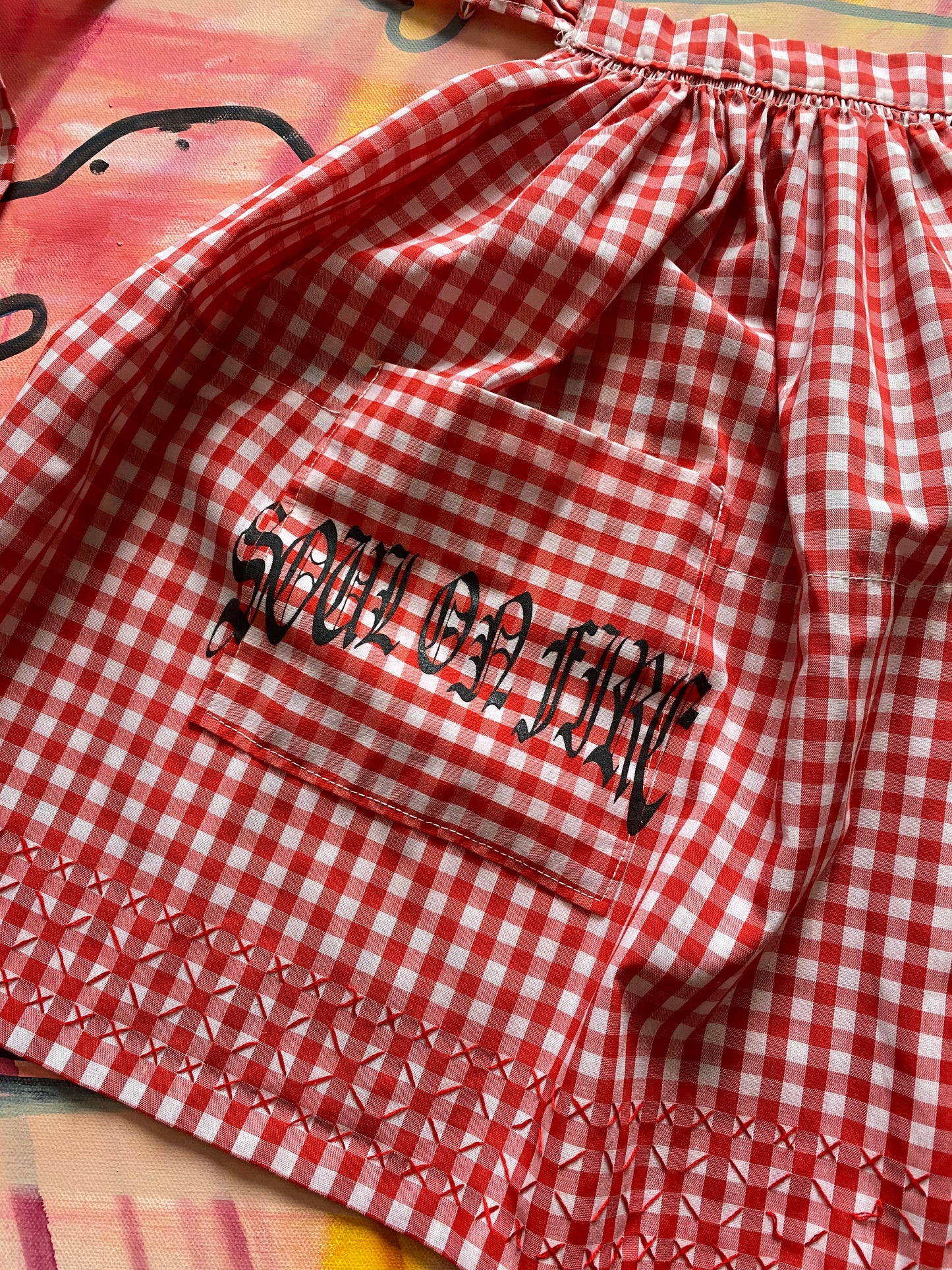 Plaid Vintage Shroom Apron
