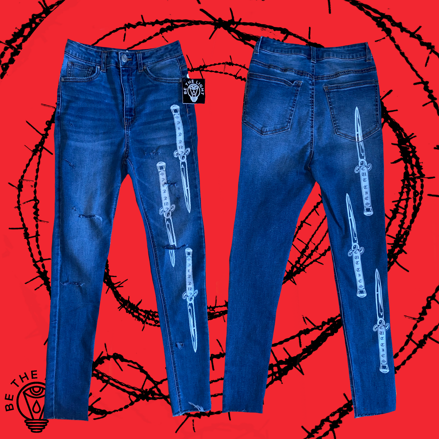 Cut Ties Blue Jeans