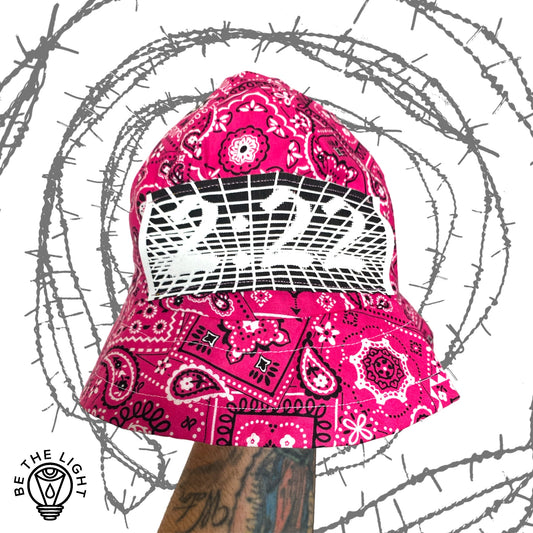 Pink Bandanna Bucket Hat