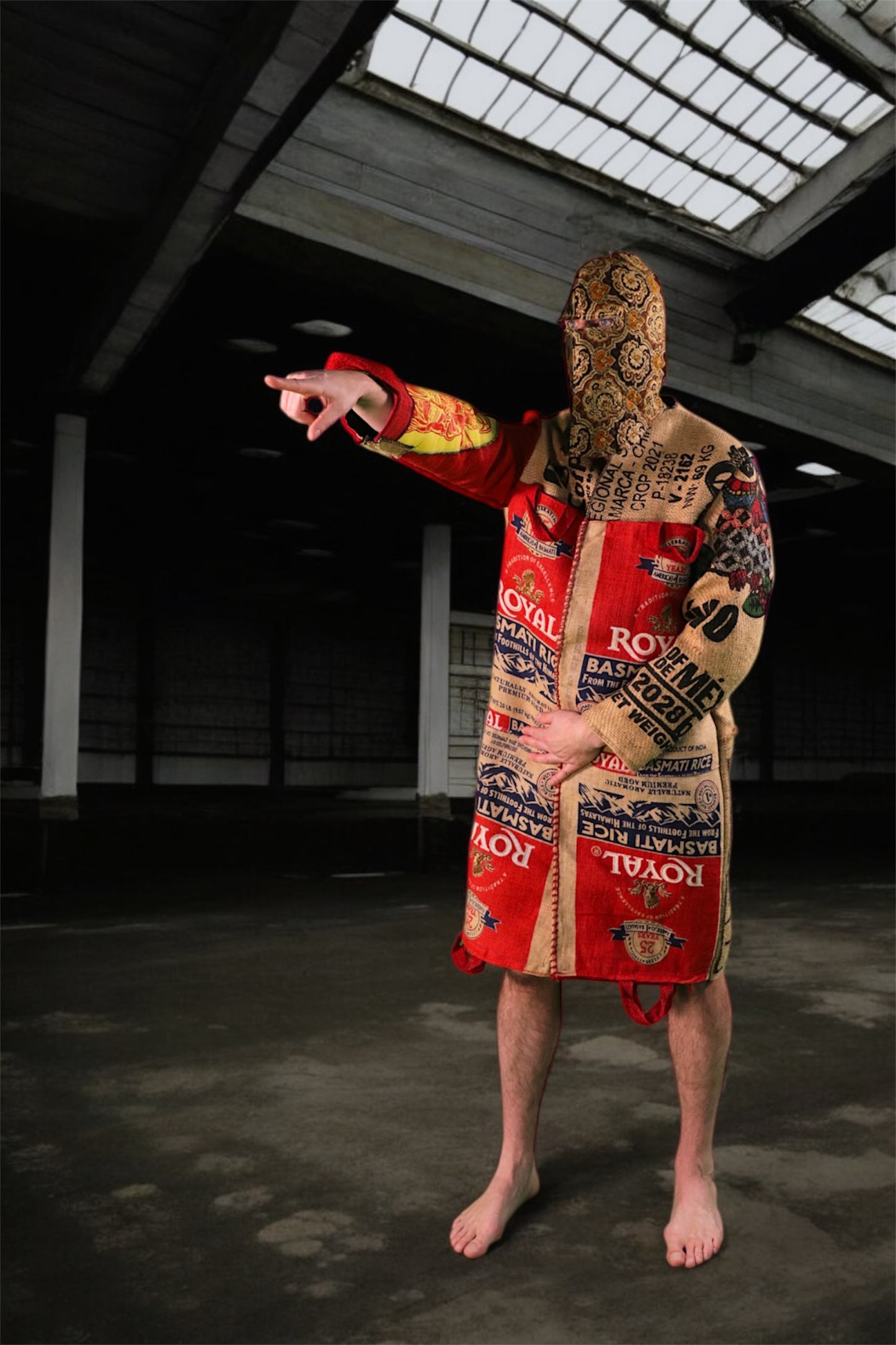 Burlap Trench coat