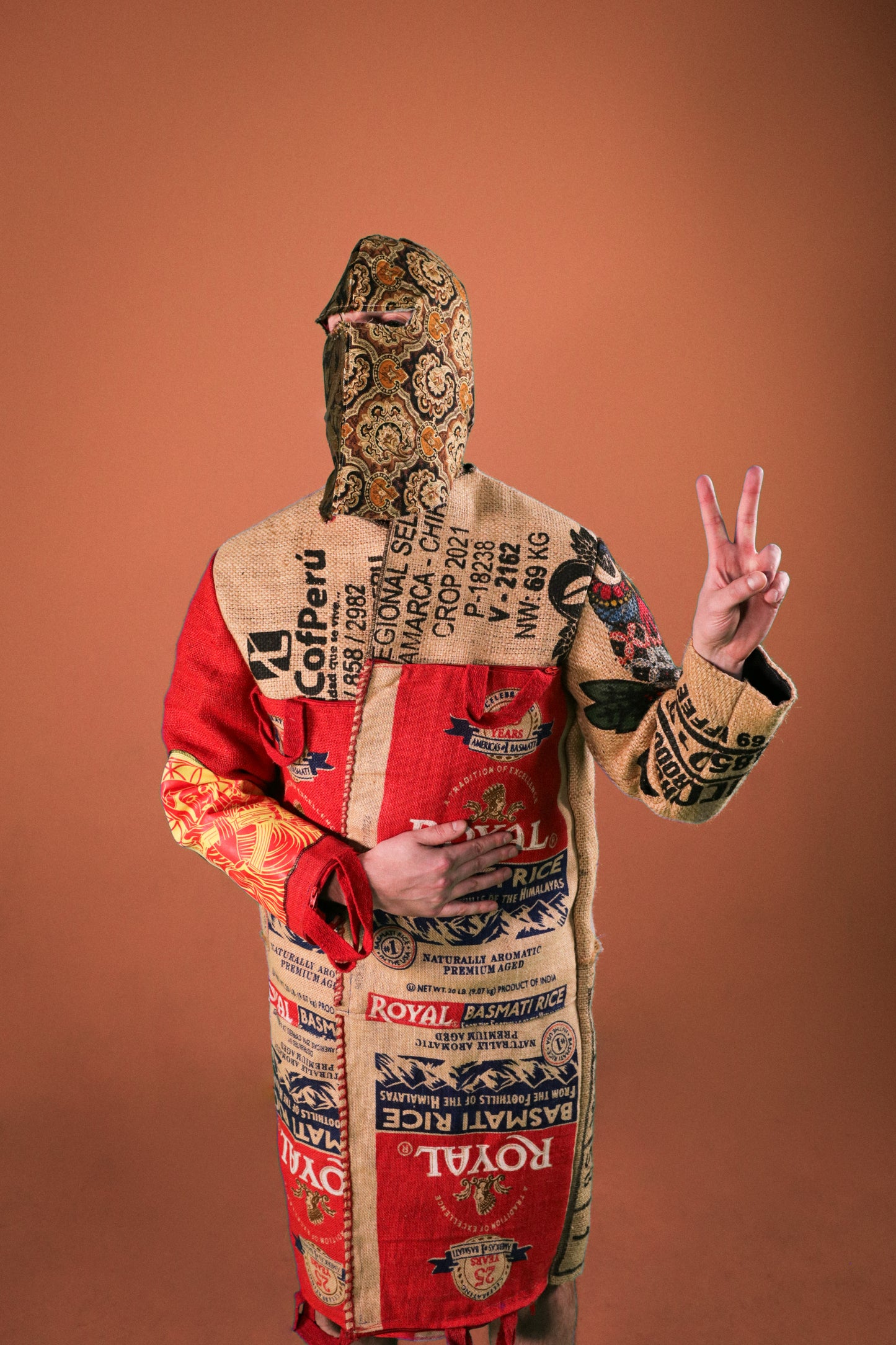 Burlap Trench coat