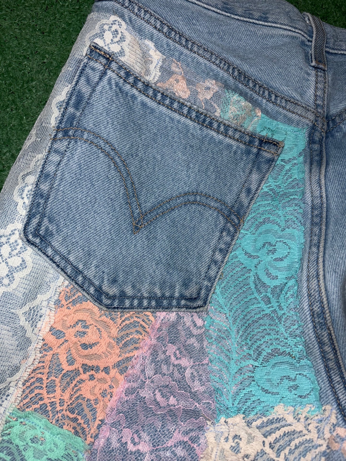 Pastel Lace Patchwork Levi’s