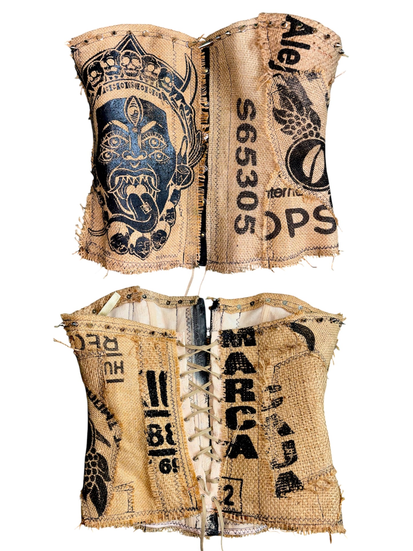 Burlap Corset