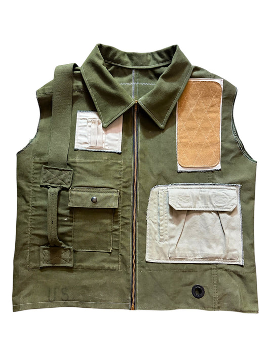 1/1 Upcycled Army Vest - Create Your Own Reality