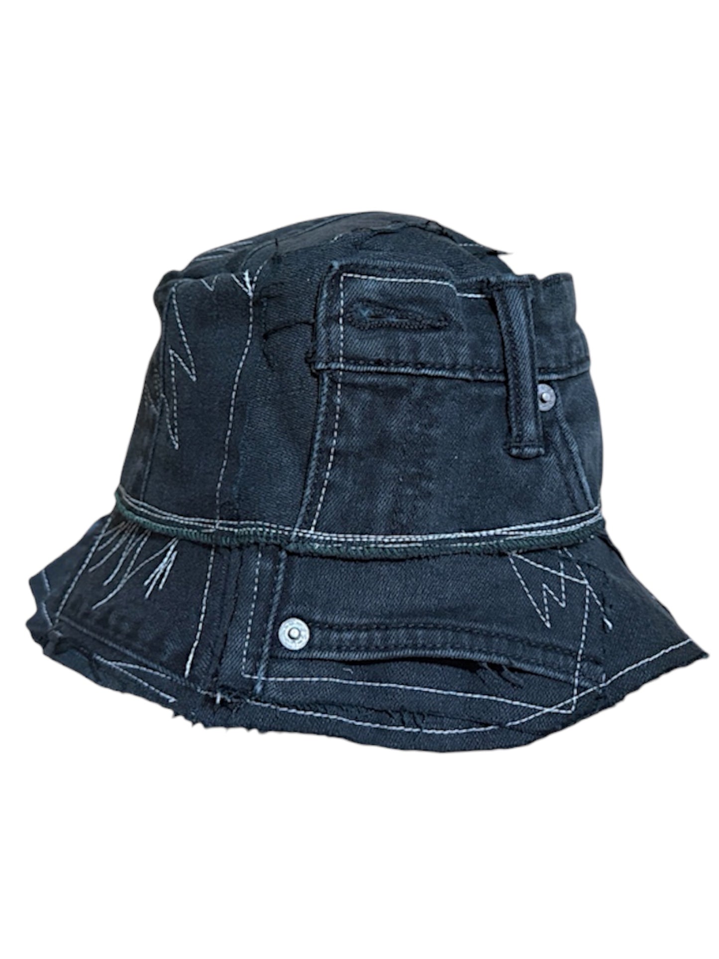 Black Denim Bucket hat