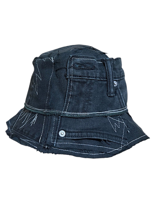 Black Denim Bucket hat