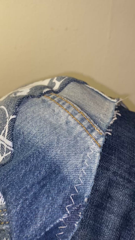 Distressed Denim Bucket hat