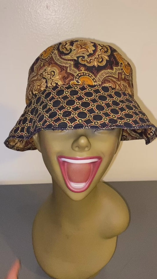 Black and Gold Bucket Hat