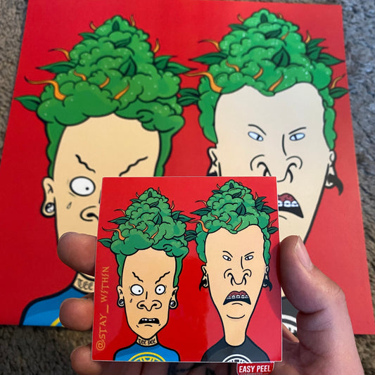 Beavis Slots Sticker STICKERS – Be The Light